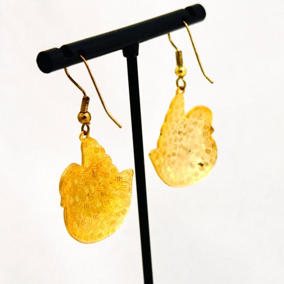 Black Swan Enameled Earrings - Picture 6 of 6